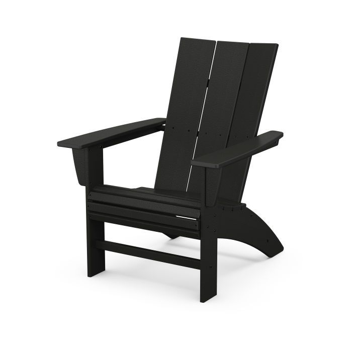 Modern Curveback Adirondack Chair Black Product Image